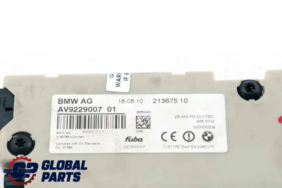 BMW F10 Antennen-Verstärker Diversity 868 MHZ - SKU 9229007 - Teilenummer 9346816