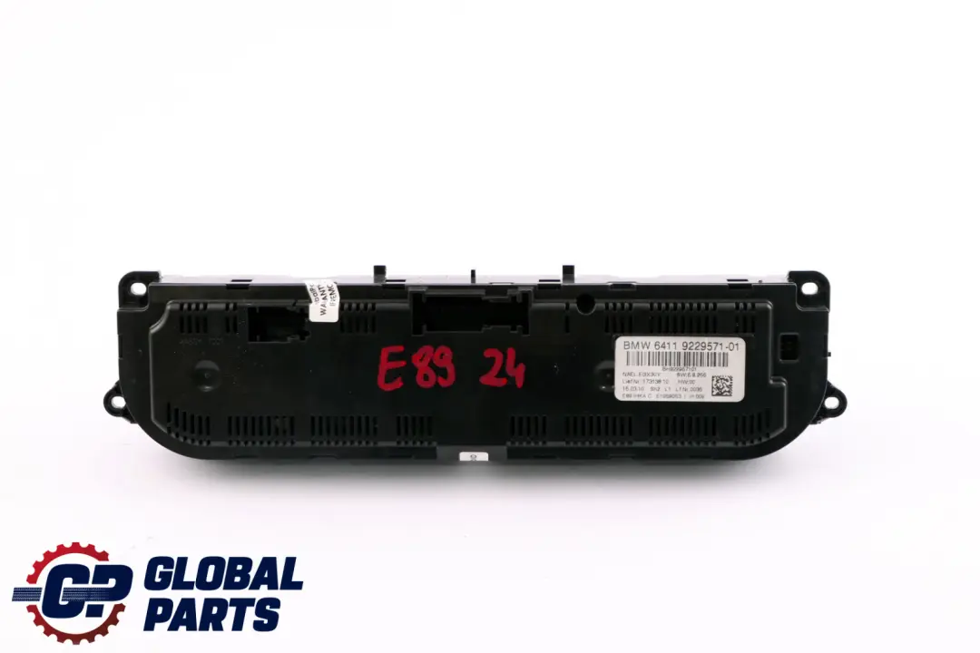 Controllo dell'aria condizionata per BMW Z4 Serie E89 Cabrio Roadster con numero di parte 9229571 BMW Z4 Serie E89 Cabrio Roadster Controllo dell'aria condizionata - SKU 9229571 - Numero di parte 9229571