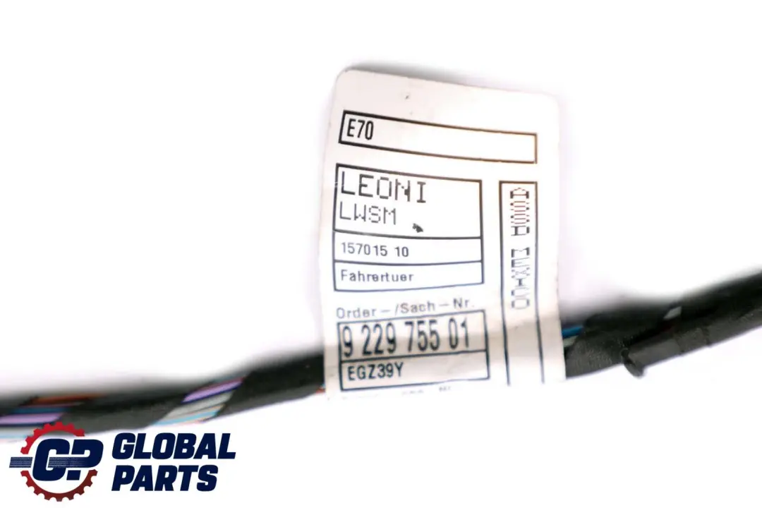 Driver's Side Door Wiring Loom Cable Harness to BMW X5 X6 Series E70 E71 with Part number 9229755 BMW X5 X6 Series E70 E71 Driver's Side Door Wiring Loom Cable Harness - SKU 9229757 - Part number 9229755