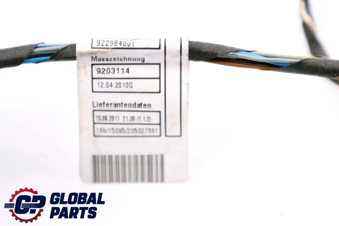 BMW X5 X6 E70 E71 Vorne Rechs Kabelsatz Beifahrerseite Hauptkabelbaum - SKU 9229842 - Teilenummer 9229840