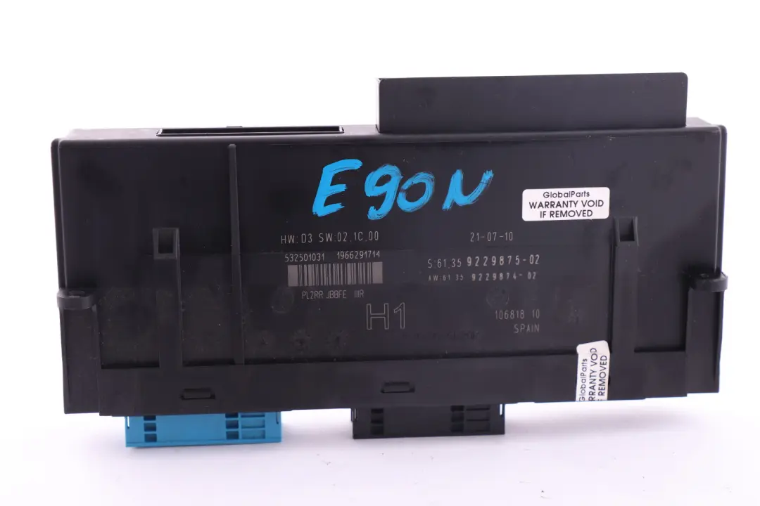 Body Control Module H1 PL2RR JBBFE IIIR 6135 para BMW E90 LCI con número de pieza 9229875 BMW E90 LCI Body Control Module H1 PL2RR JBBFE IIIR 6135 - SKU 9229875 - Número de pieza 9229875