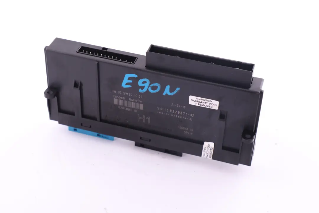 BMW E90 LCI Body Control Module H1 PL2RR JBBFE IIIR 6135 - SKU 9229875 - Número de pieza 9229875