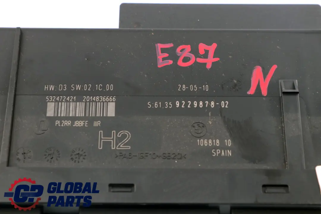 BMW E87 LCI ECU Steuergerät Junctionbox Elektronik H2 - SKU 9229878-1 - Teilenummer 9229878