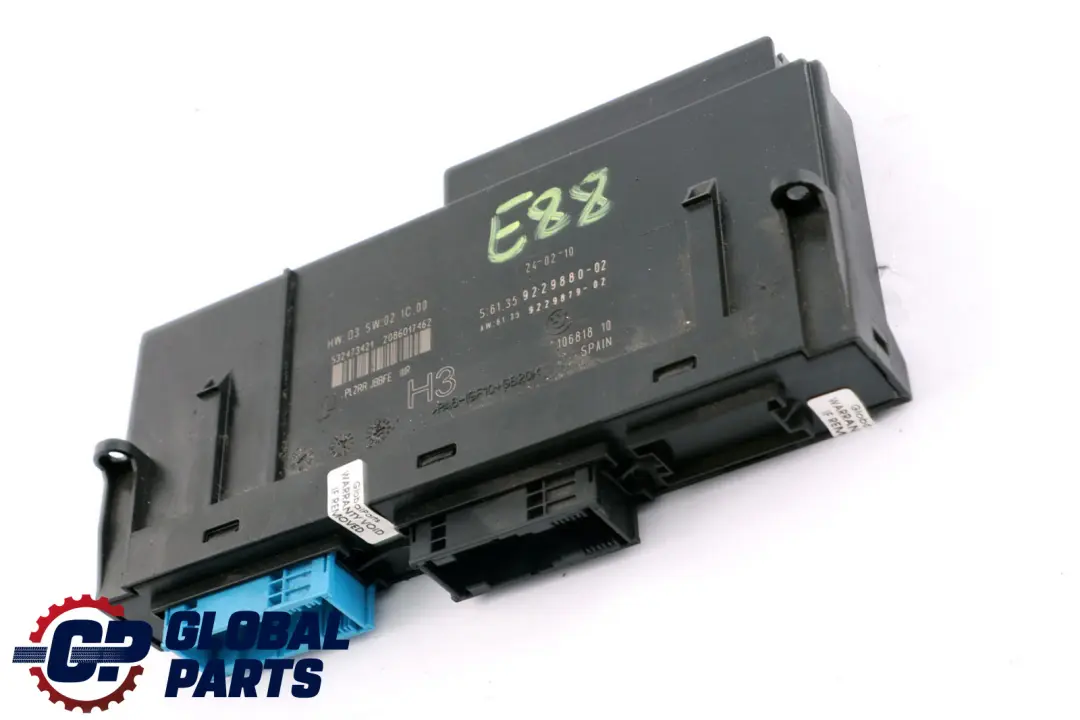 BMW 1 er E88 Cabrio ECU Anschlusskasten Karosserie Steuermoduls H3 - SKU 9229880 - Teilenummer 9229880
