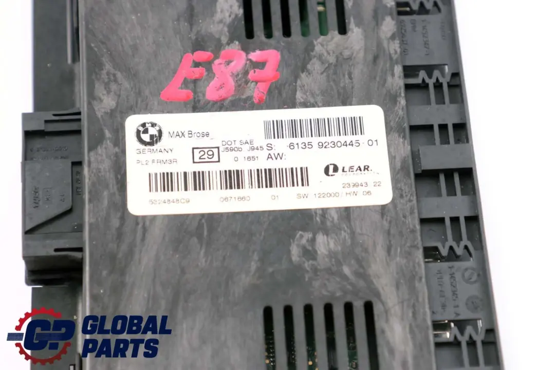 Fußraum Lichtsteuermodul Lear FRM3R PL2 für BMW 1 er E87 mit Teilenummer 9230445 BMW 1 er E87 Fußraum Lichtsteuermodul Lear FRM3R PL2 - SKU 9230445-1 - Teilenummer 9230445
