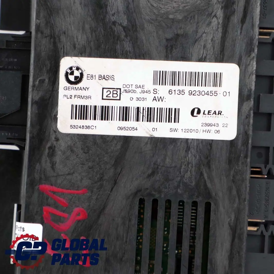 Module de contrôle de l'éclairage de l'habitacle PL2 FRM3R Lear BMW E81 - SKU 9230455 - Numéro de pièce 9230455