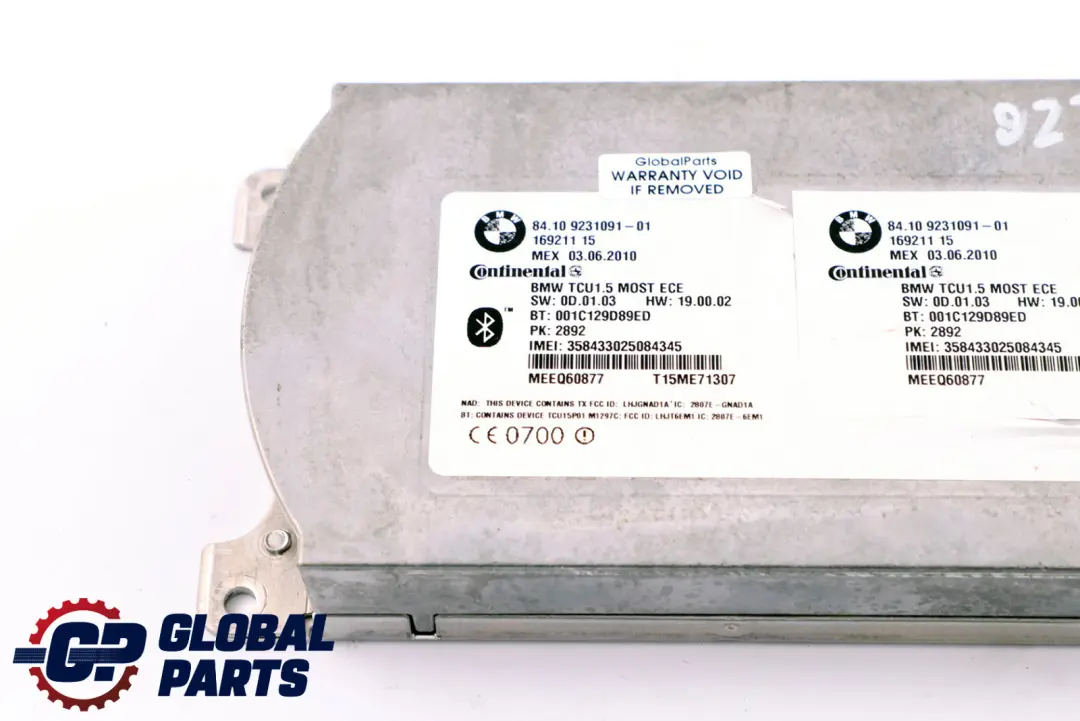 BMW E60 E87 E90 Modulo Unità Di Controllo Bluetooth Telematico - SKU 9231093 - Numero di parte 9231093