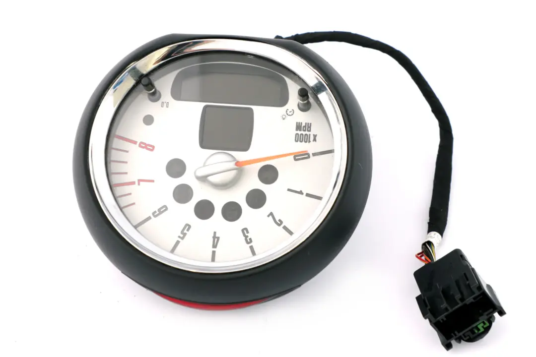 Tacometro Cuentarrevoluciones Cromo para Mini Cooper R56 R57 R59 con número de pieza 9275564 Mini Cooper R56 R57 R59 Tacometro Cuentarrevoluciones Cromo - SKU 9232444 - Número de pieza 9275564