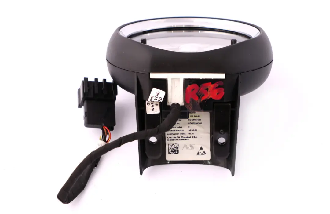 Tacometro Cuentarrevoluciones Cromo para Mini Cooper R56 R57 R59 con número de pieza 9275564 Mini Cooper R56 R57 R59 Tacometro Cuentarrevoluciones Cromo - SKU 9232444 - Número de pieza 9275564
