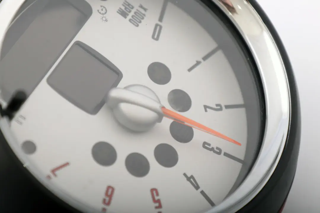 Tachometer Gauge Revolution Counter Chrome to Mini Cooper D R56 R57 with Part number 9325823 Mini Cooper D R56 R57 Tachometer Gauge Revolution Counter Chrome - SKU 9232446 - Part number 9325823