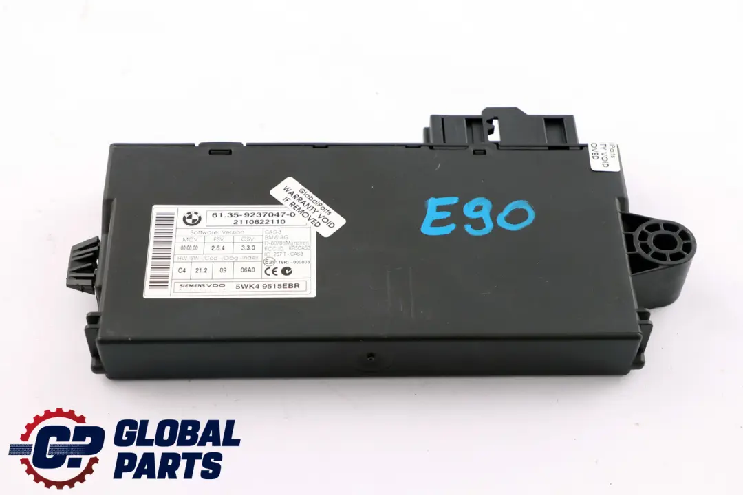 CAS 3 ECU Control Unit Key Reading Module to BMW E60 E87 E90 with Part number 9237047 BMW E60 E87 E90 CAS 3 ECU Control Unit Key Reading Module - SKU 9237047 - Part number 9237047