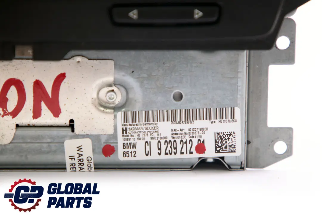 BMW 1 3 er E81 E87 E90 LCI Professional Navigation Car Computer CIC - SKU 9239212 - Teilenummer 9239212