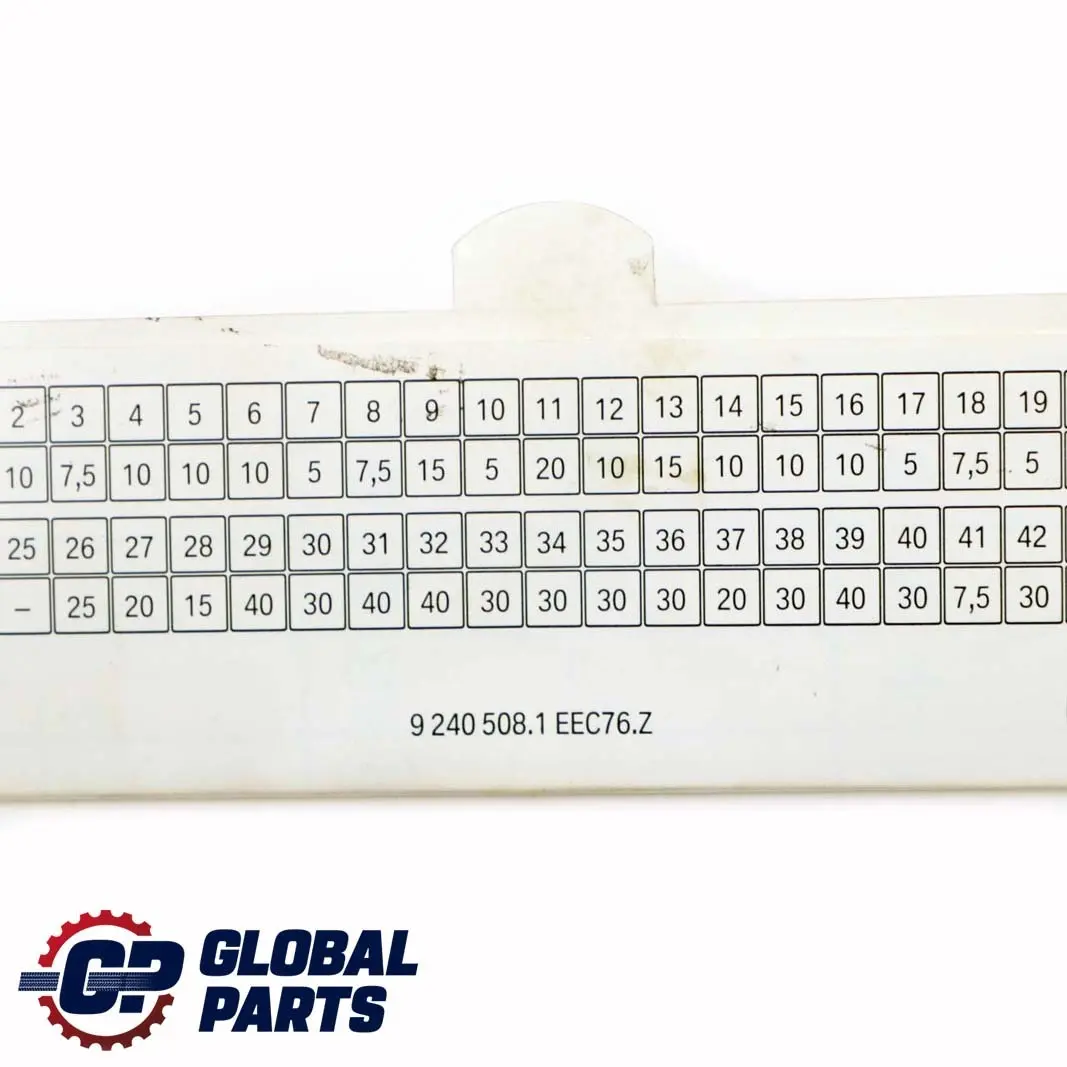  Fuse Map BMW X5 X6 E70 E71 Assignment Grouping Card - SKU 9240508 - Part number 9240508