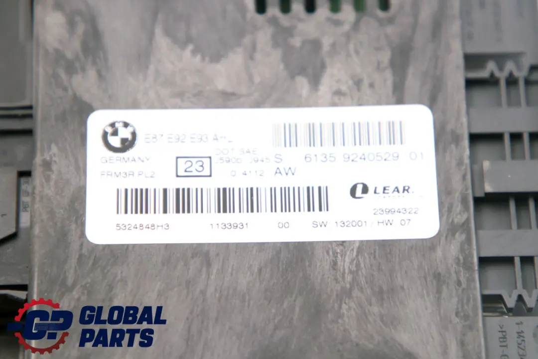 Fußraum Lichtsteuermodul Lear FRM3R PL2 für BMW 3 er E92 LCI E92N mit Teilenummer 9240529 BMW 3 er E92 LCI E92N Fußraum Lichtsteuermodul Lear FRM3R PL2 - SKU 9240529 - Teilenummer 9240529