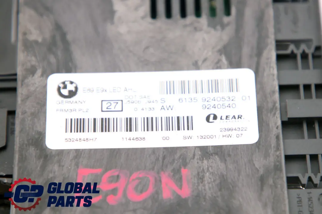 Module Commande L'éclairage L'habitacle Lear FRM3R PL2 LED pour BMW E90 LCI à propos du numéro de pièce 9240532 BMW E90 LCI Module Commande L'éclairage L'habitacle Lear FRM3R PL2 LED - SKU 9240532 - Numéro de pièce 9240532