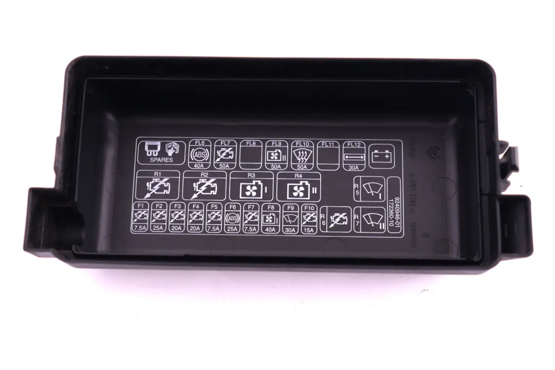 Electrical System Fuse Distribution Box to Mini Cooper R55 R56 LCI R60 with Part number 9240943 Mini Cooper R55 R56 LCI R60 Electrical System Fuse Distribution Box - SKU 9240943 - Part number 9240943