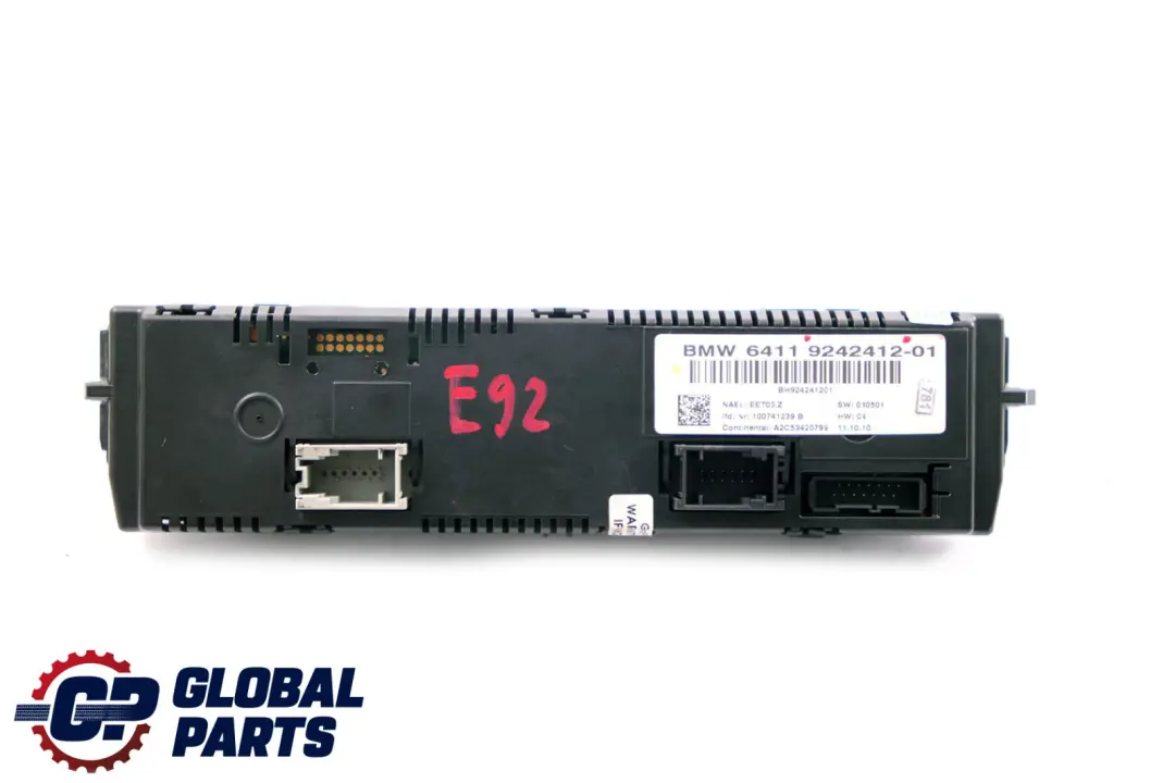 BMW 3 er E92 E93 Bedienteil Klimaautomatik Klimaanlage Chrom Pearlgrey 92424 - SKU 9242412 - Teilenummer 9292267