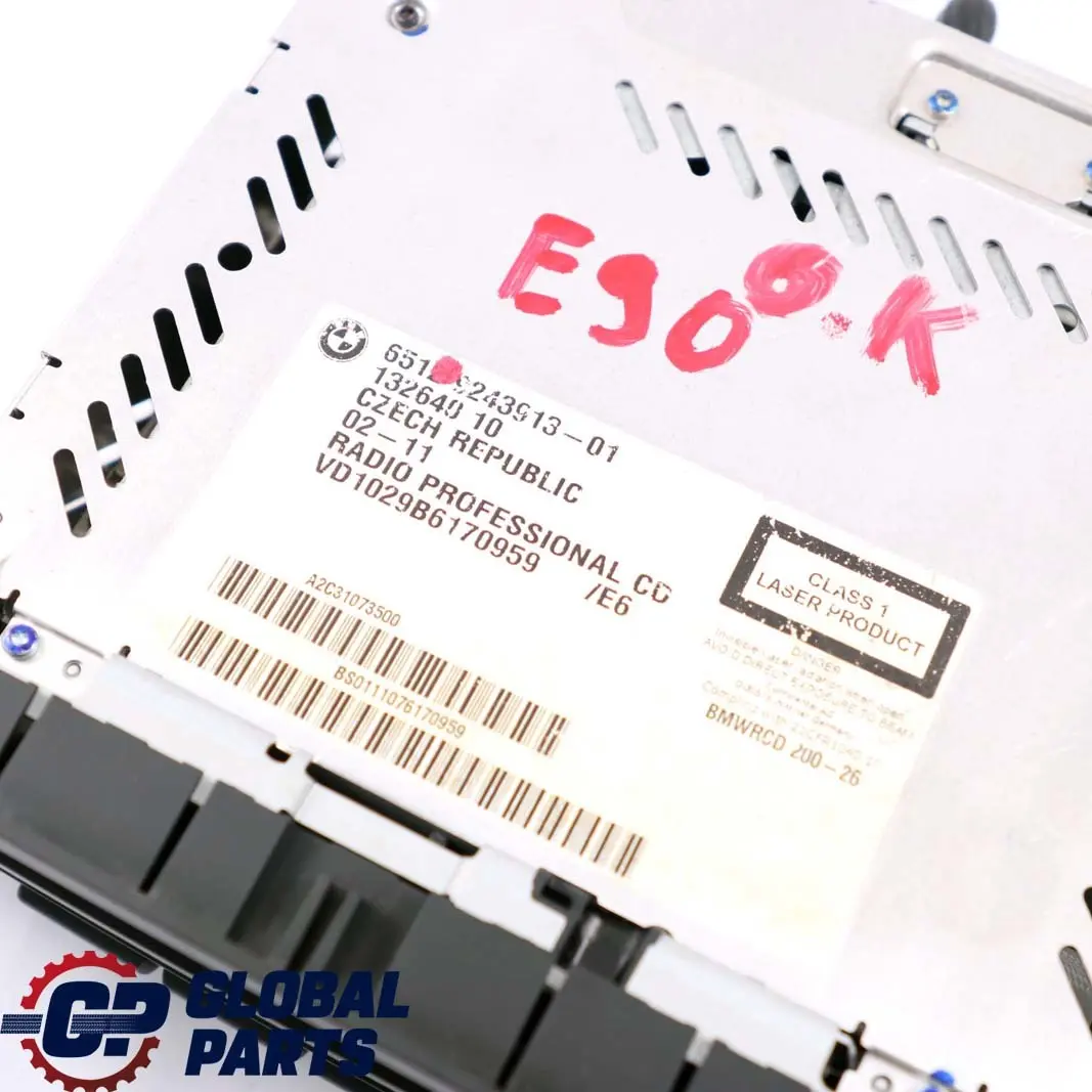 BMW 1 3 Series E81 E82 E87 E88 E90 E91 E92 E93 Radio Professional CD - SKU 9243913 - Part number 9243913