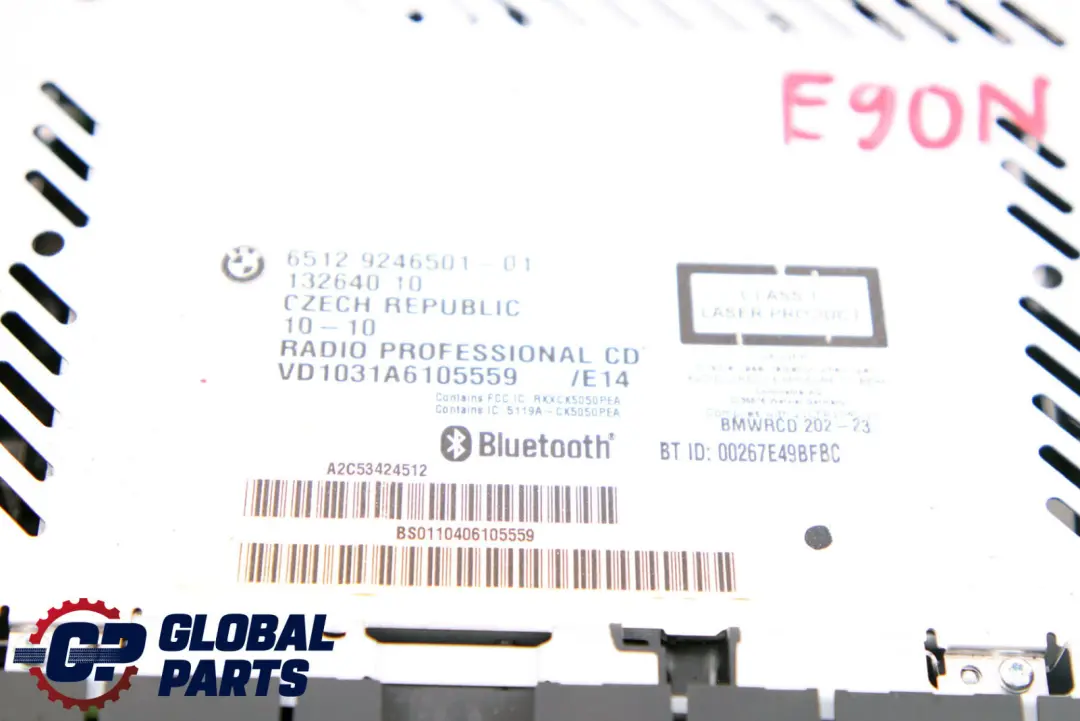 Radio CD Professional 6512 BMW E81 E87 E90 E91 E92 LCI - SKU 9246501 - Teilenummer 9246501