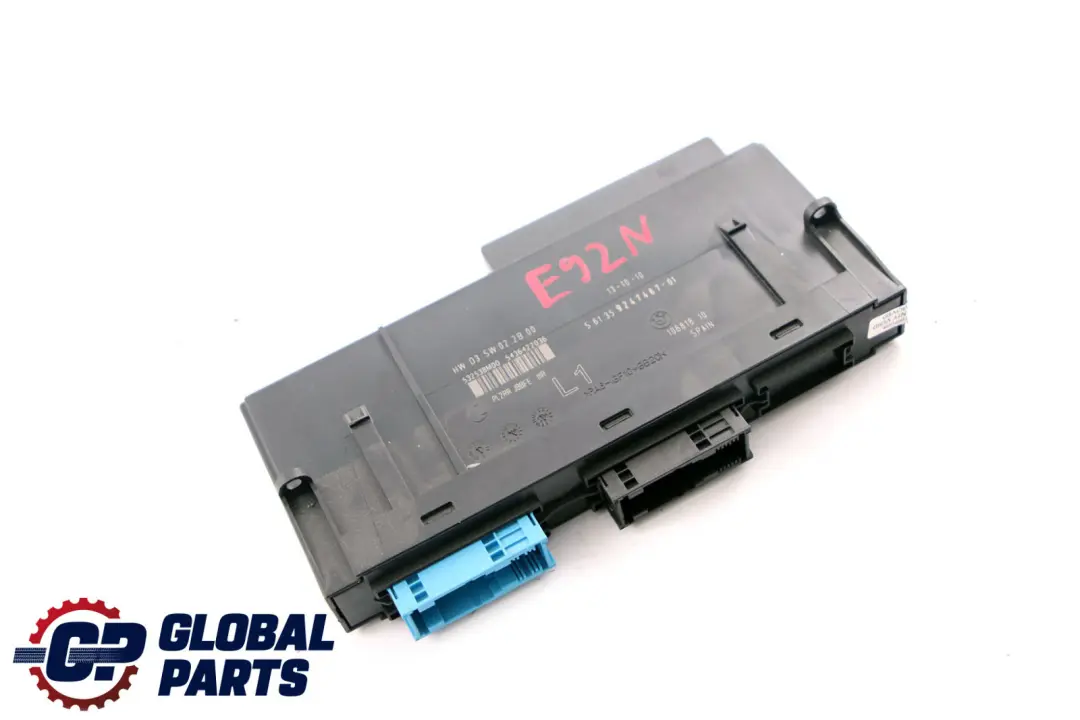 BMW 3 Series E92 LCI Body Control Module Unit PL2RR JBBFE L1 6135 - SKU 9247467-1 - Part number 9247467