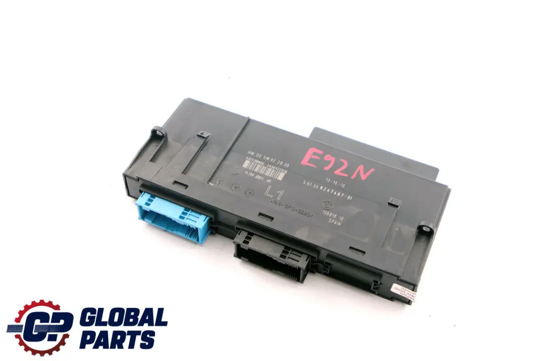 Moduł Sterownik Komfortu PL2RR JBBFE L1 6135 do BMW E92 LCI o numerze 9247467 BMW E92 LCI Moduł Sterownik Komfortu PL2RR JBBFE L1 6135 - SKU 9247467-1 - Numer Części 9247467