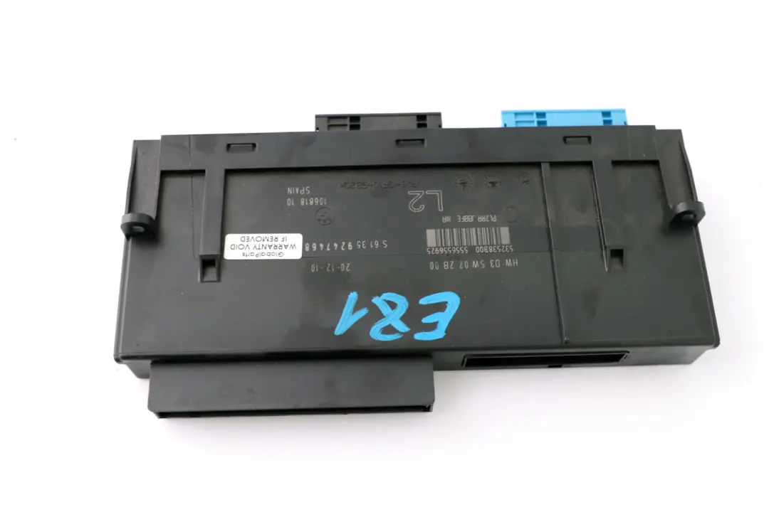BMW 1 Series E81 Body Control Module ECU L2 PL2RR JBBFE III Junction Box - SKU 9247468 - Part number 9247468