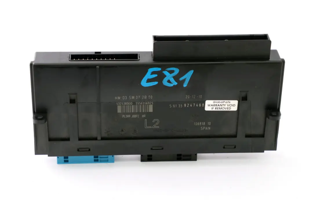  *BMW 1 er E81 Karosseriesteuergerät L2 PL2RR JBBFE IIIR Anschlussdose - SKU 9247468 - Teilenummer 9247468