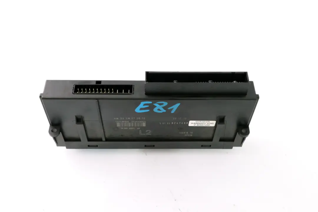  *BMW 1 er E81 Karosseriesteuergerät L2 PL2RR JBBFE IIIR Anschlussdose - SKU 9247468 - Teilenummer 9247468