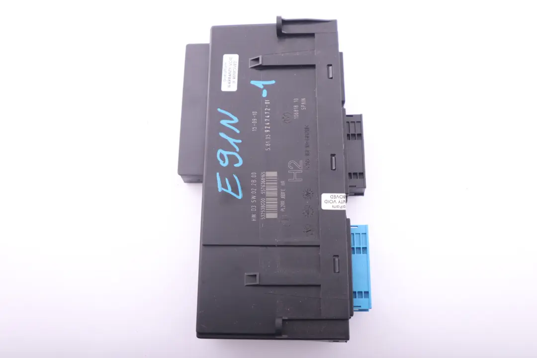 Module de commande électronique du boîtier de jonction H2 pour BMW E91N LCI à propos du numéro de pièce 9247472 BMW E91N LCI Module de commande électronique du boîtier de jonction H2 - SKU 9247472-1 - Numéro de pièce 9247472