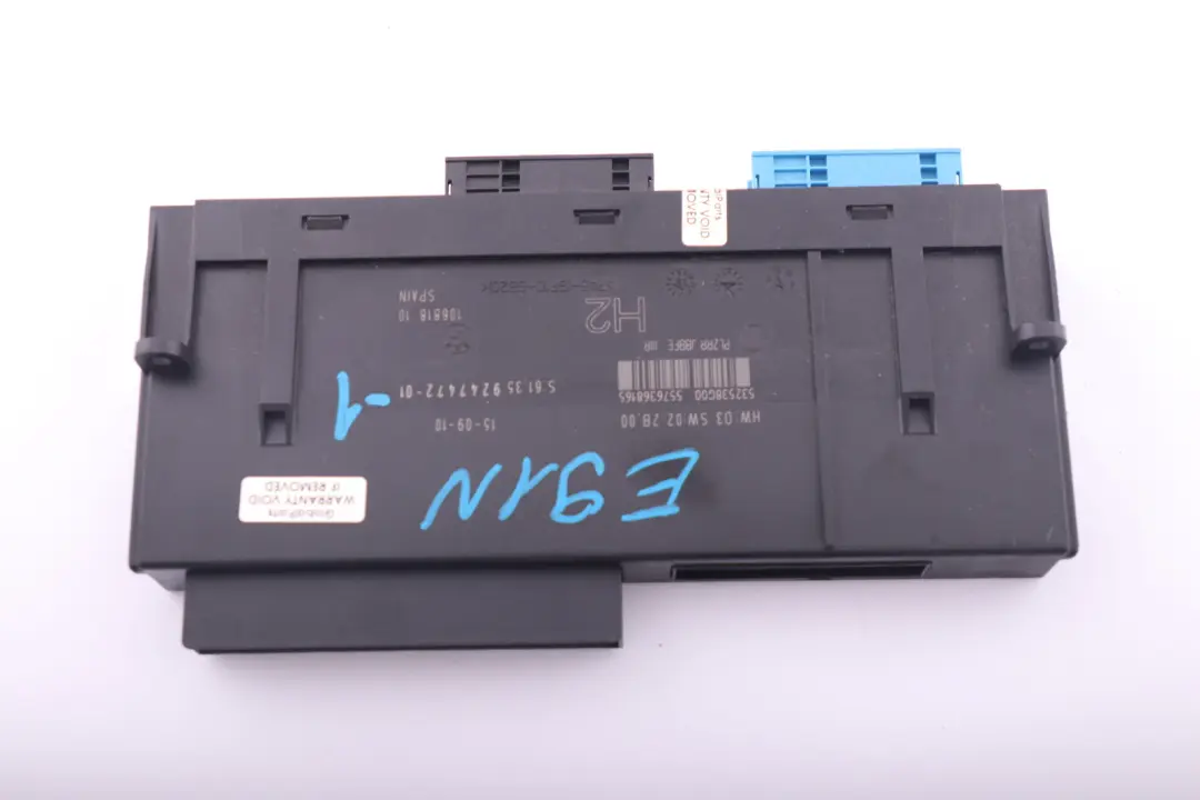 ECU Módulo de Control del Cuerpo Caja de Conexiones H2 para BMW E91N LCI con número de pieza 9247472 BMW E91N LCI ECU Módulo de Control del Cuerpo Caja de Conexiones H2 - SKU 9247472-1 - Número de pieza 9247472