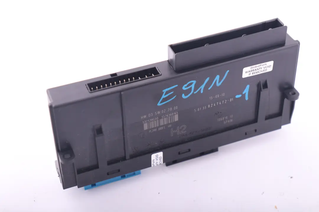 ECU Módulo de Control del Cuerpo Caja de Conexiones H2 para BMW E91N LCI con número de pieza 9247472 BMW E91N LCI ECU Módulo de Control del Cuerpo Caja de Conexiones H2 - SKU 9247472-1 - Número de pieza 9247472