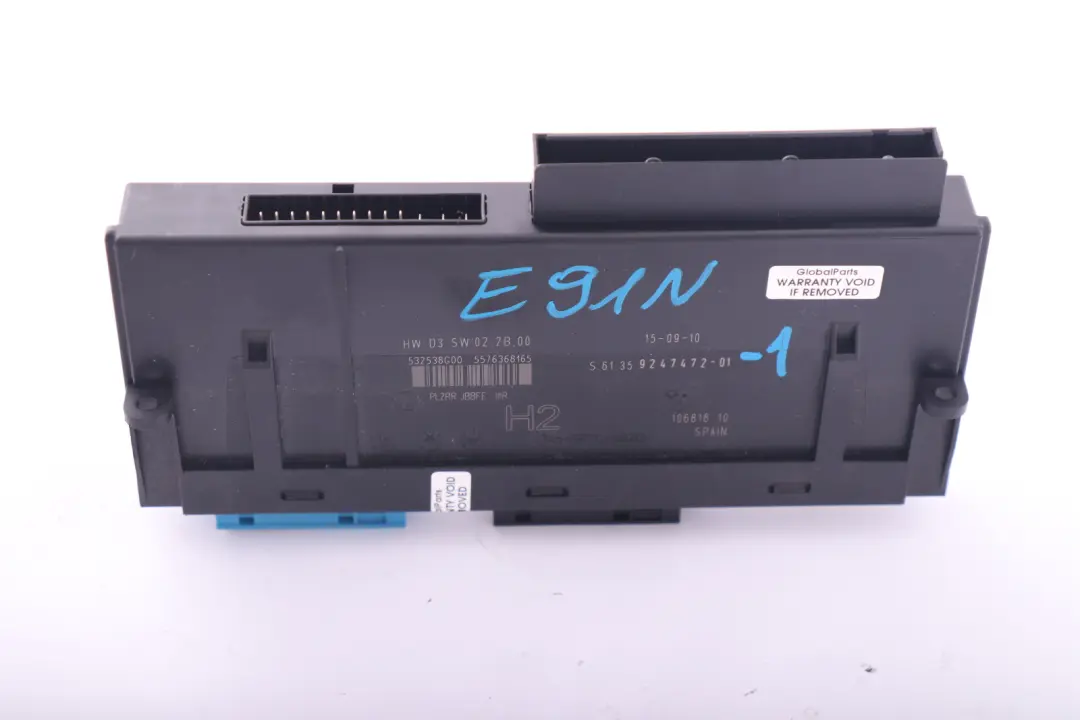 BMW E91N LCI Steuergerät Steuermodul Anschlussdose H2 - SKU 9247472-1 - Teilenummer 9247472