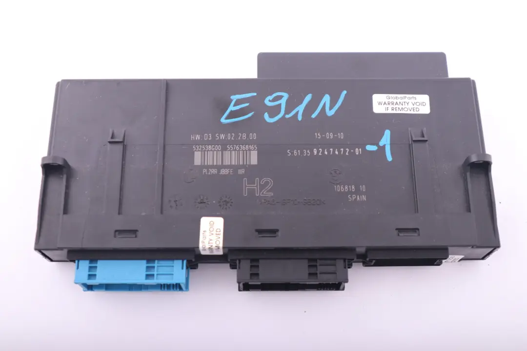 ECU Body Control Module Junction Box H2 PL2RR to BMW E87 LCI with Part number 9247472 BMW E87 LCI ECU Body Control Module Junction Box H2 PL2RR - SKU 9247472 - Part number 9247472
