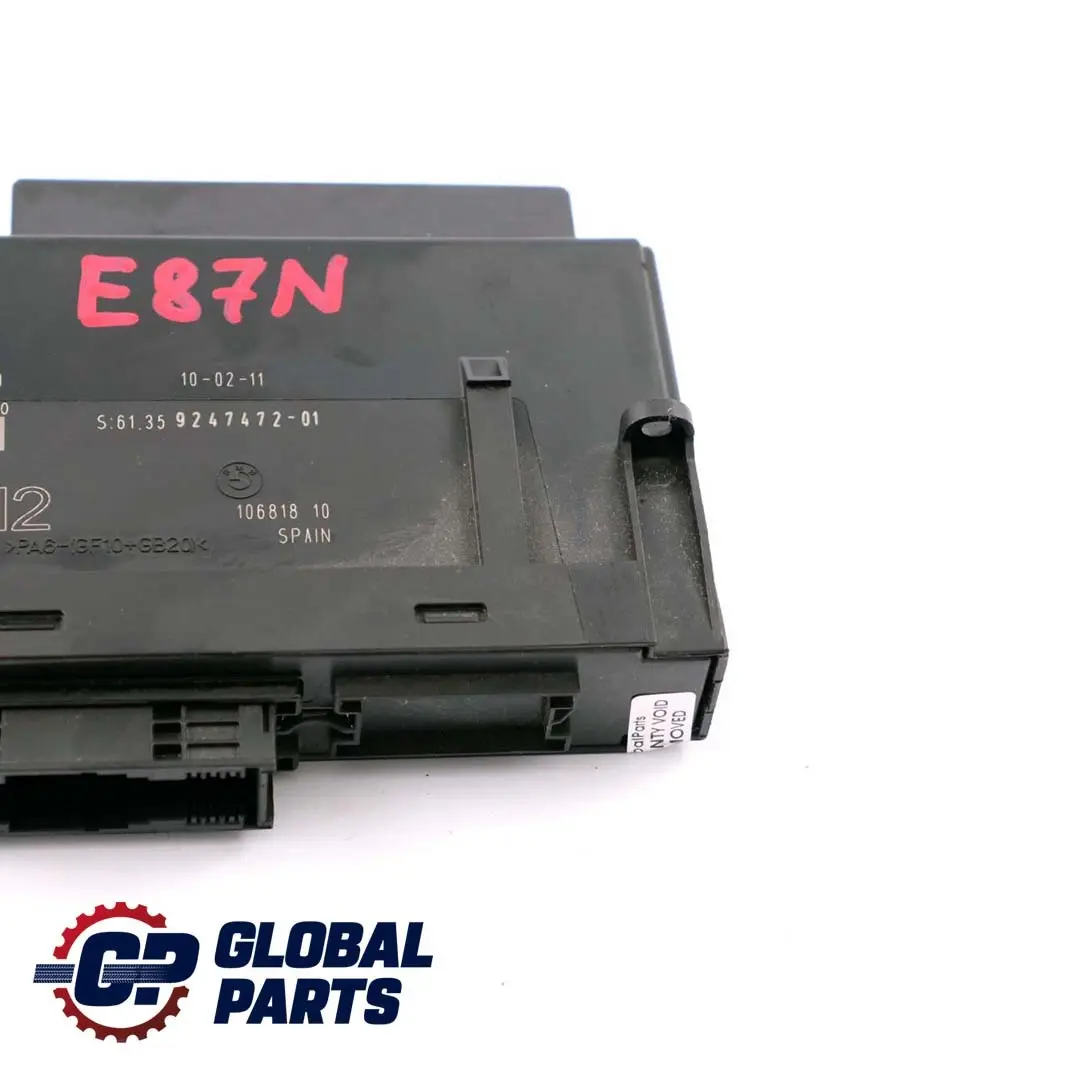 BMW E87 LCI ECU Body Control Module Junction Box H2 PL2RR - SKU 9247472 - Part number 9247472