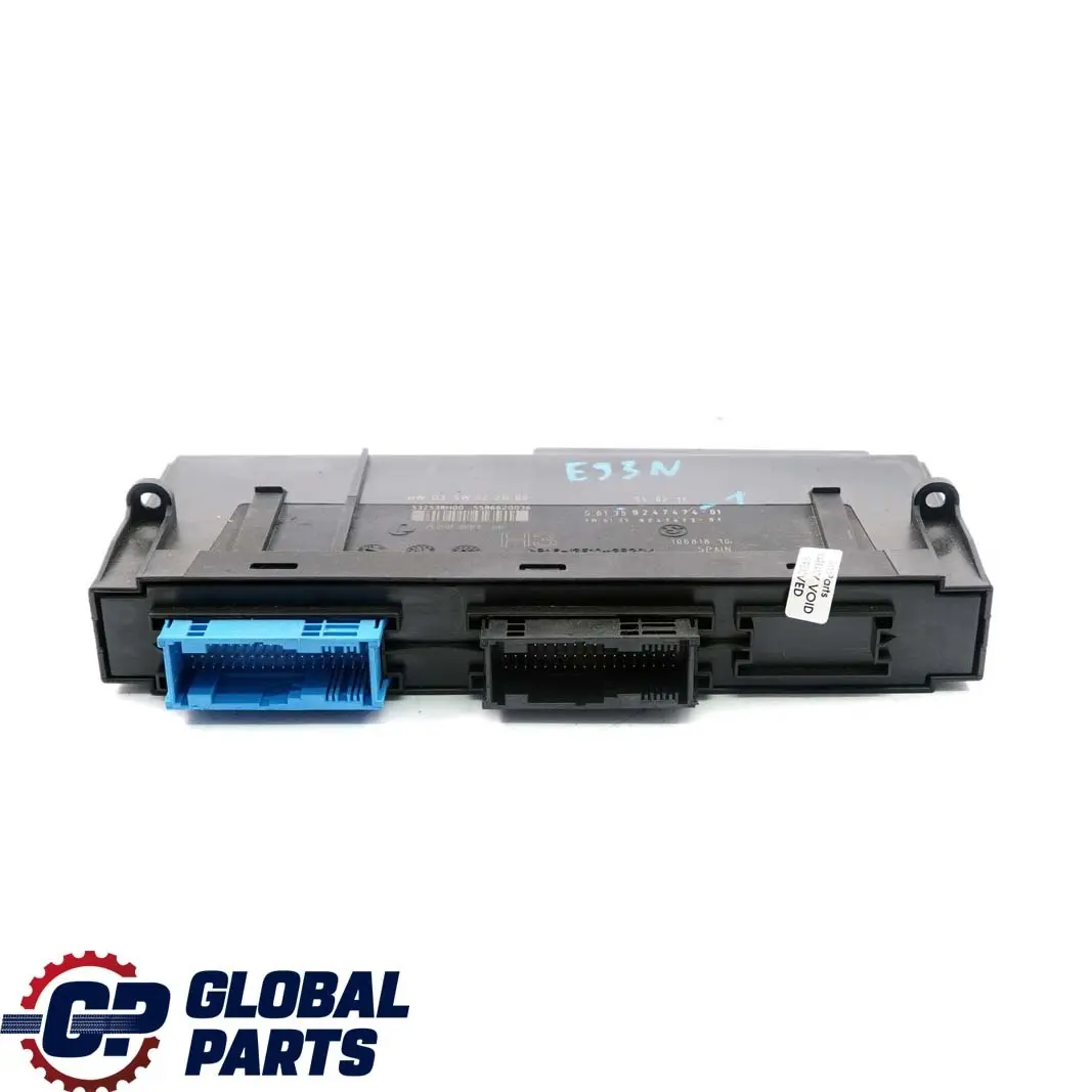 BMW 3 E93 LCI ECU Body Control Module H3 Junction Box PL2RR JBBFE IIIR - SKU 9247474-1 - Part number 9247474