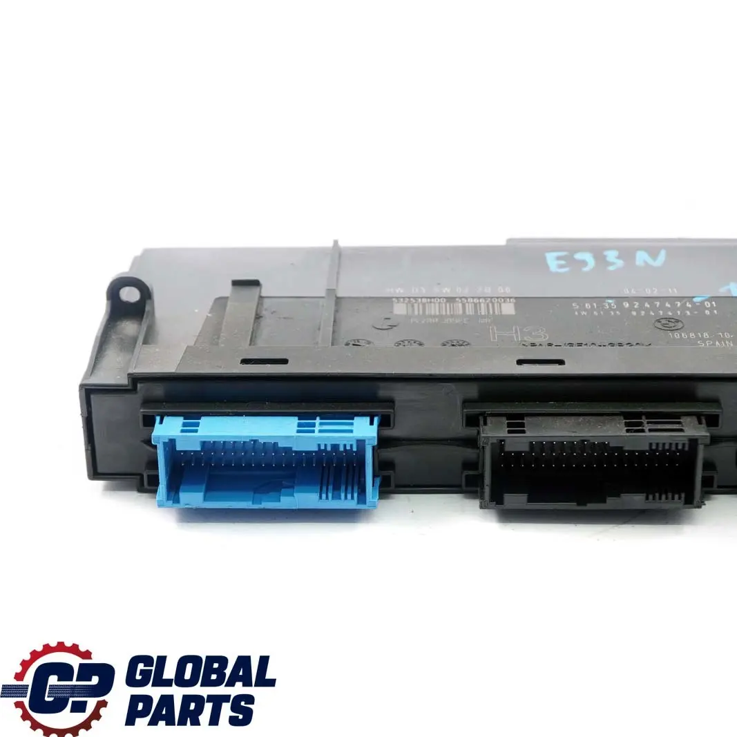 ECU Body Control Module H3 Junction Box PL2RR JBBFE IIIR to BMW E93 LCI with Part number 9247474 BMW E93 LCI ECU Body Control Module H3 Junction Box PL2RR JBBFE IIIR - SKU 9247474-1 - Part number 9247474