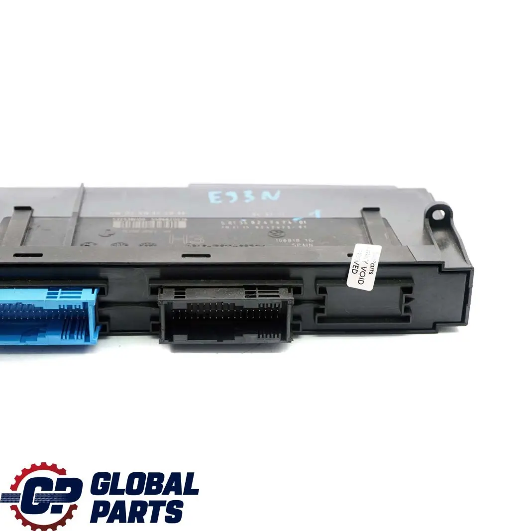 BMW 3 E93 LCI ECU Body Control Module H3 Junction Box PL2RR JBBFE IIIR - SKU 9247474-1 - Part number 9247474