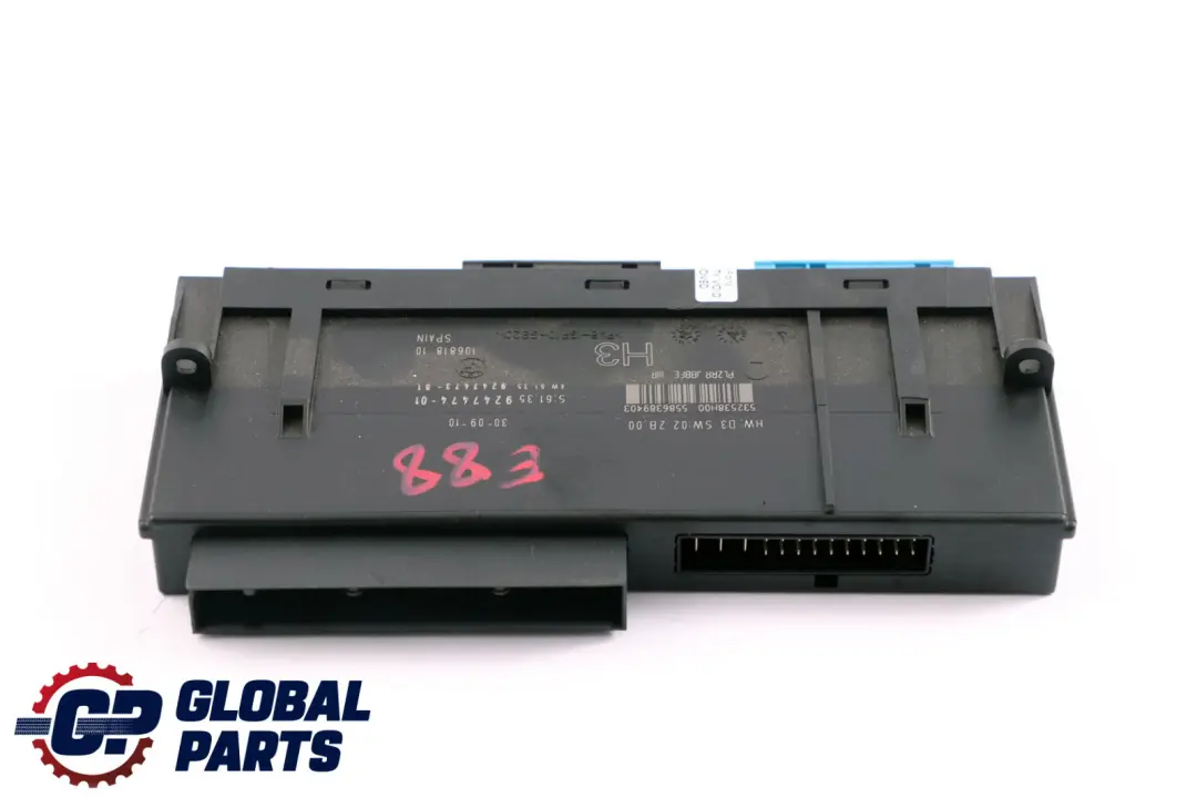 ECU Módulo de Control del Cuerpo H3 Caja de Conexiones PL2RR para BMW E88 con número de pieza 9247474 BMW E88 ECU Módulo de Control del Cuerpo H3 Caja de Conexiones PL2RR - SKU 9247474 - Número de pieza 9247474