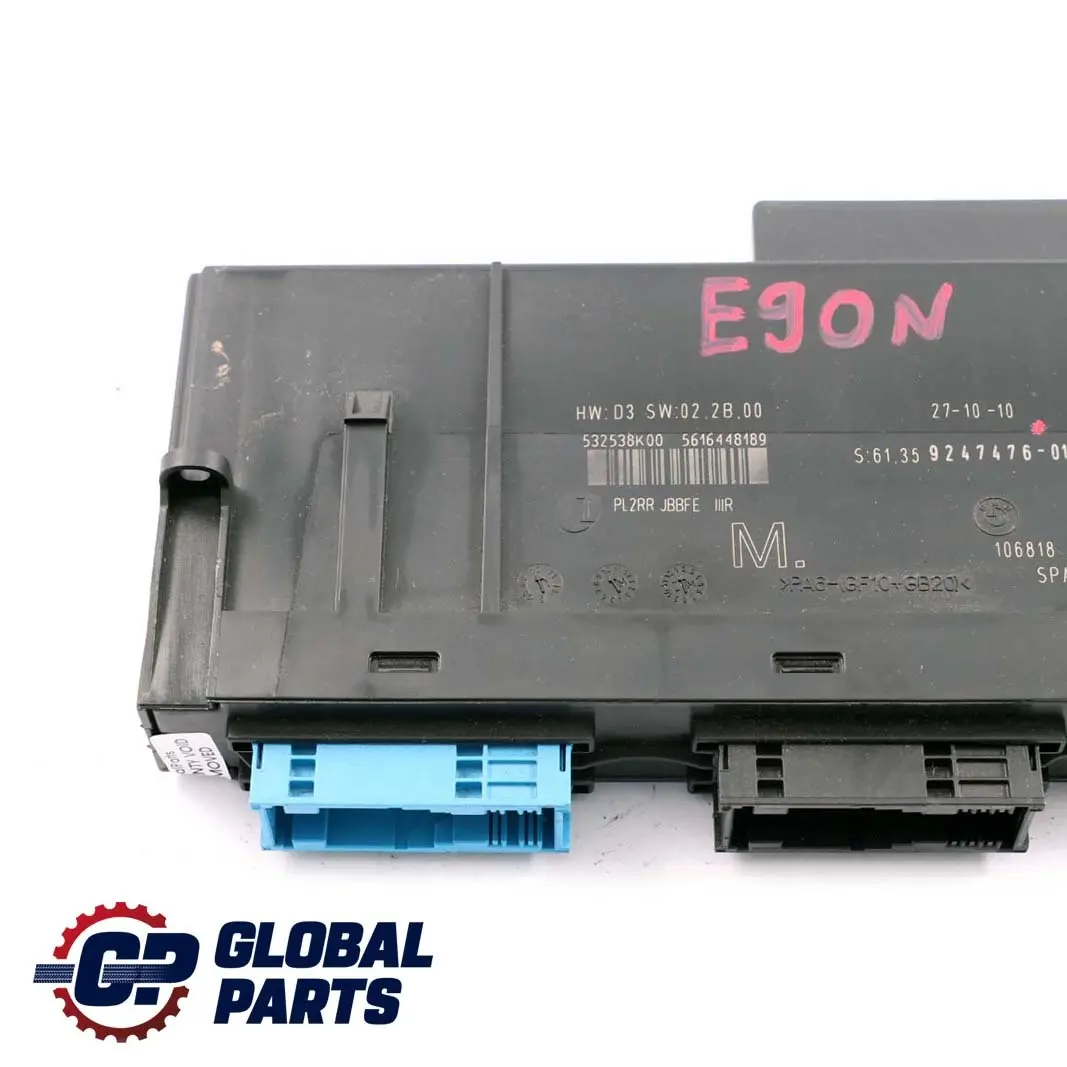BMW 3 E90 LCI ECU Body Control Module M Anschlussdose PL2RR JBBFE IIIR - SKU 9247476 - Teilenummer 9247476