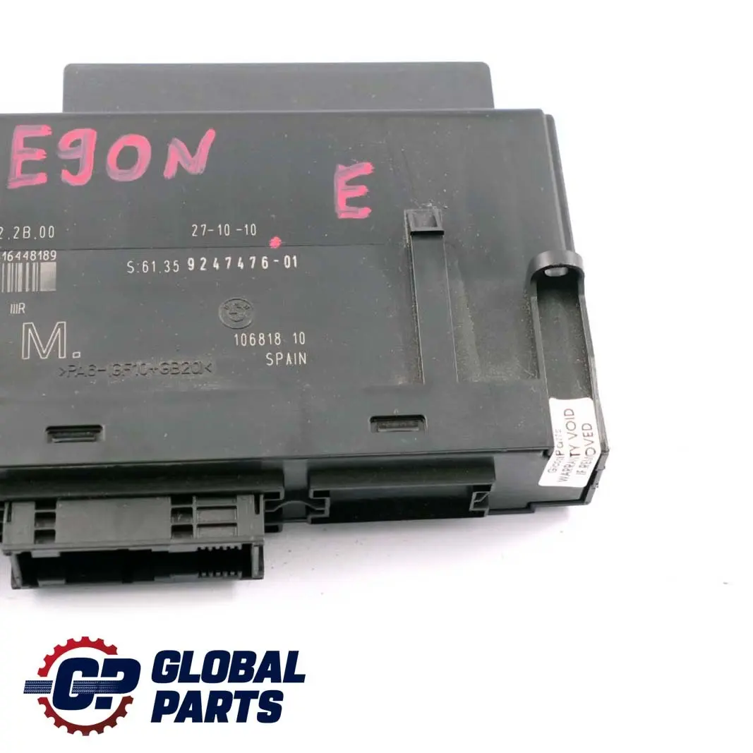 ECU Body Control Module M Anschlussdose PL2RR JBBFE IIIR für BMW 3 E90 LCI mit Teilenummer 9247476 BMW 3 E90 LCI ECU Body Control Module M Anschlussdose PL2RR JBBFE IIIR - SKU 9247476 - Teilenummer 9247476