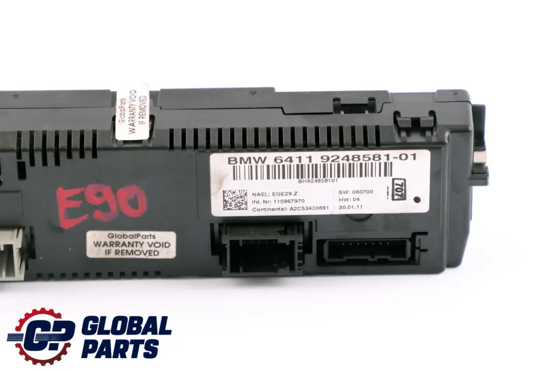 BMW E81 E87 E90 E91 E92 Automatic Air Conditioning Control - SKU 9248581 - Part number 9242410