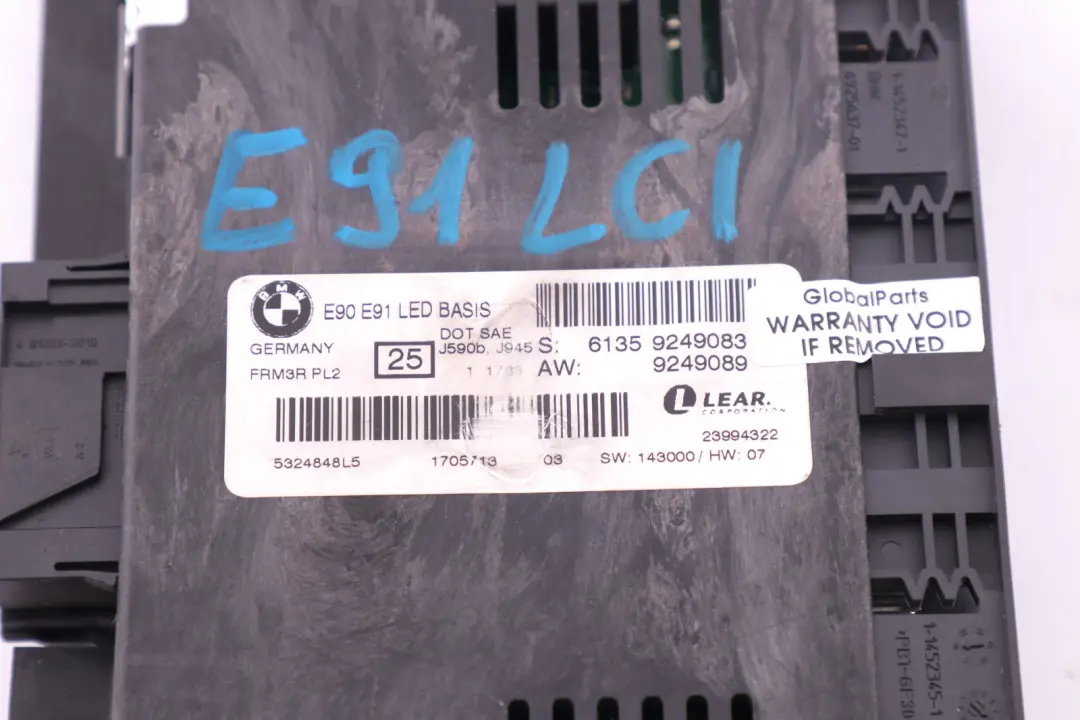Footwell Light Control Module LCM LED Basis to BMW E90 LCI with Part number 9249083 BMW E90 LCI Footwell Light Control Module LCM LED Basis - SKU 9249083-1 - Part number 9249083