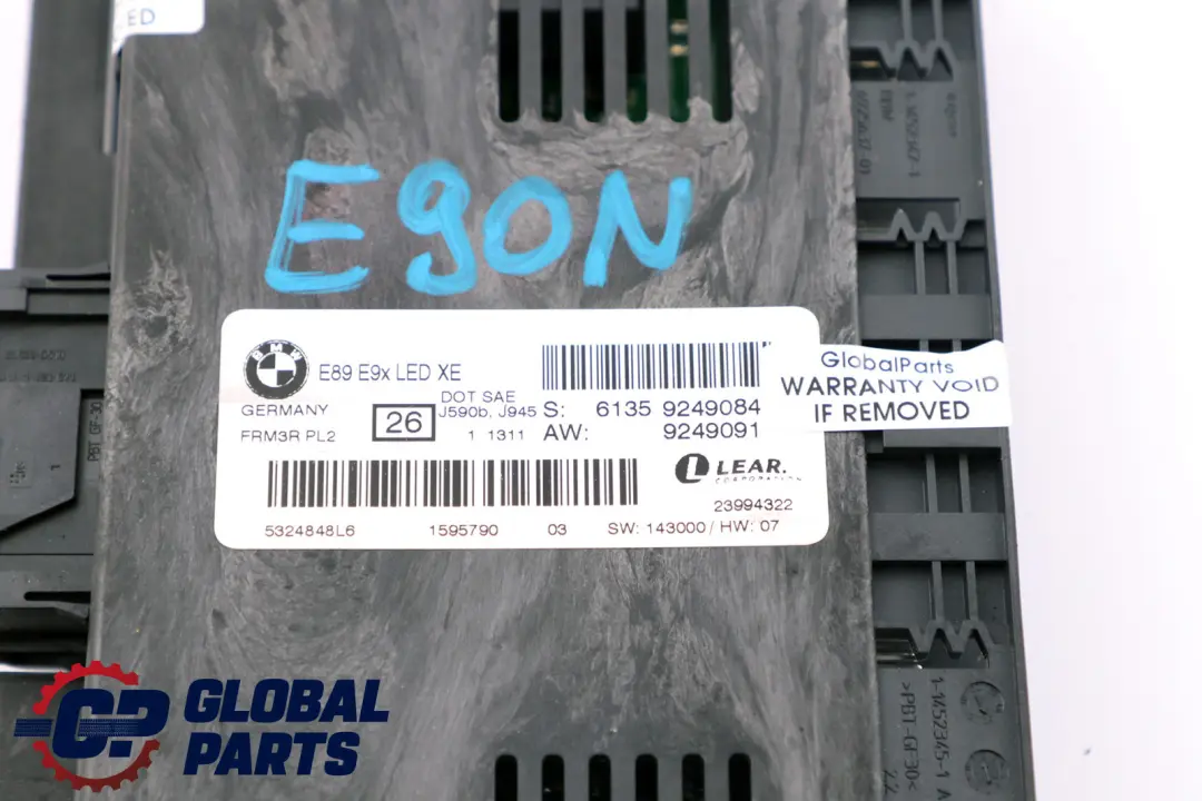 BMW 3 Series E90 LCI LED Xenon Footwell Light Control Module LCM FRM3R - SKU 9249084 - Part number 9249084