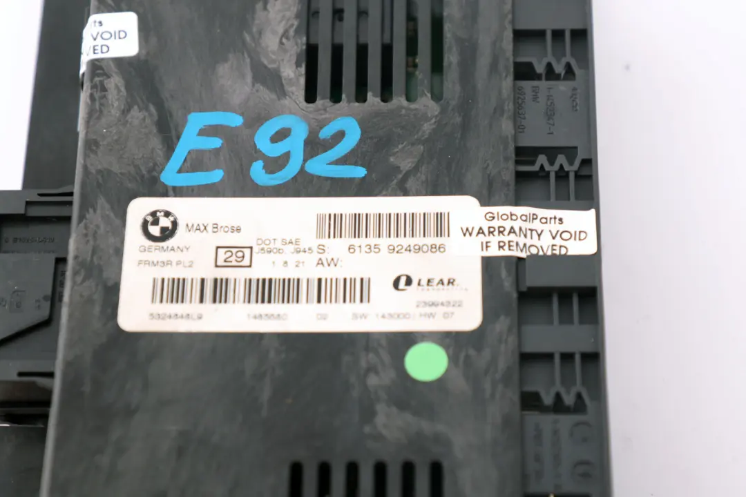 Brose Footwell Light Module Control Unit ECU FRM3R BMW 3 Series E92 Max - SKU 9249086 - Part number 9249086