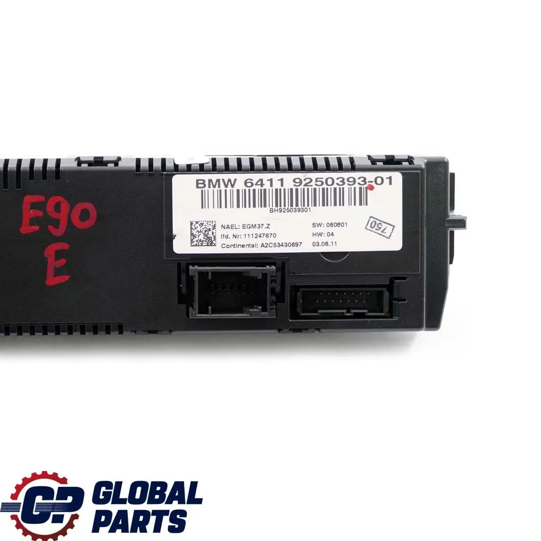 BMW E81 E87 E90 E91 A/C Automatic Air Conditioning Controls Panel - SKU 9250393 - Part number 9292262