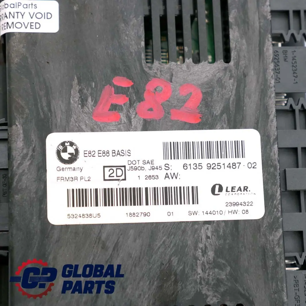 BMW E82 Fußraummodul Steuergerät BASIS PL2 FRM3R 6135 - SKU 9251487 - Teilenummer 9251487