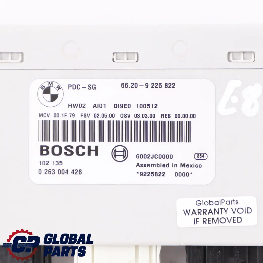 PDC Sensor Parking Control Module Unit ECU 9225822 to BMW X1 E84 with Part number 9252636 BMW X1 E84 PDC Sensor Parking Control Module Unit ECU 9225822 - SKU 9252636 - Part number 9252636