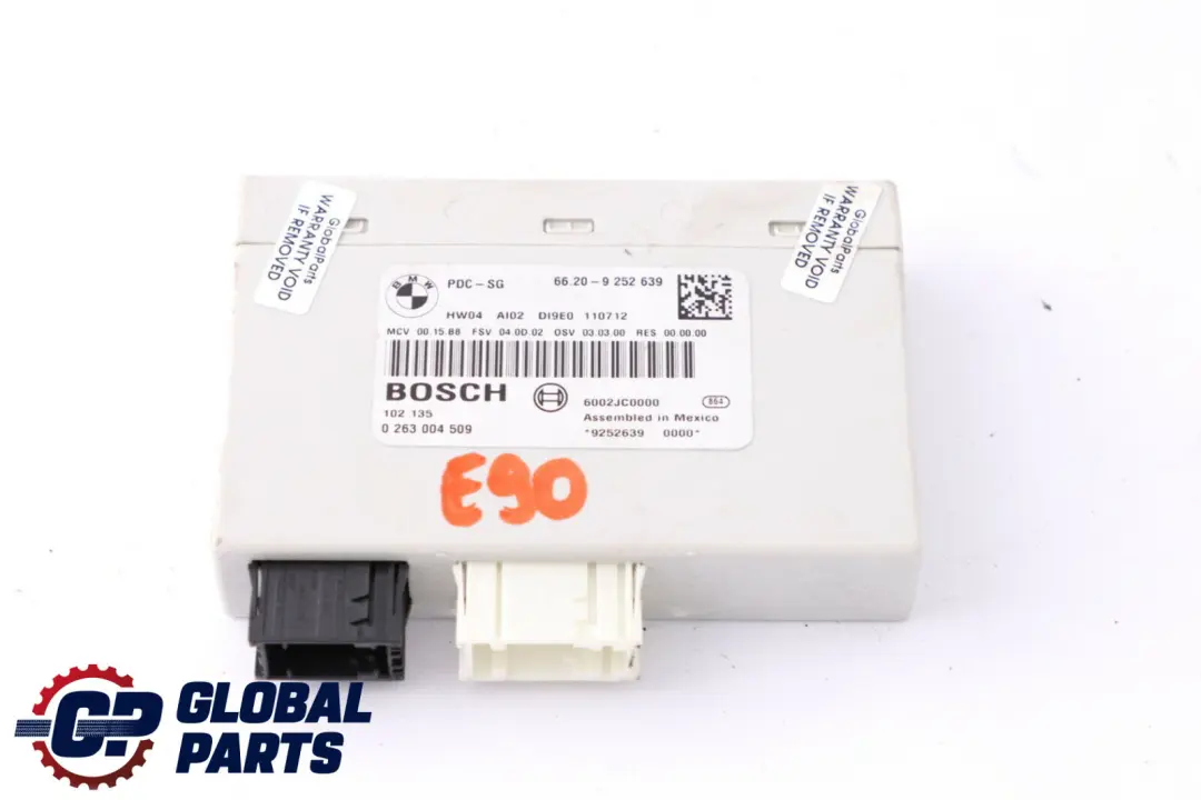 Modulo De Control De Aparcamiento PDC para BMW E81 E84 E87 E90 E91 con número de pieza 9252639 BMW E81 E84 E87 E90 E91 Modulo De Control De Aparcamiento PDC - SKU 9252639 - Número de pieza 9252639
