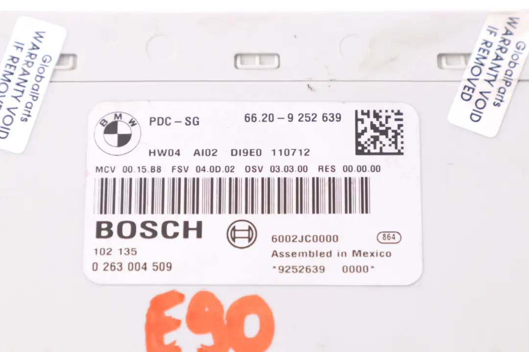 BMW E81 X1 E84 E87 E90 Moduł Sterownik PDC - SKU 9252639 - Numer Części 9252639