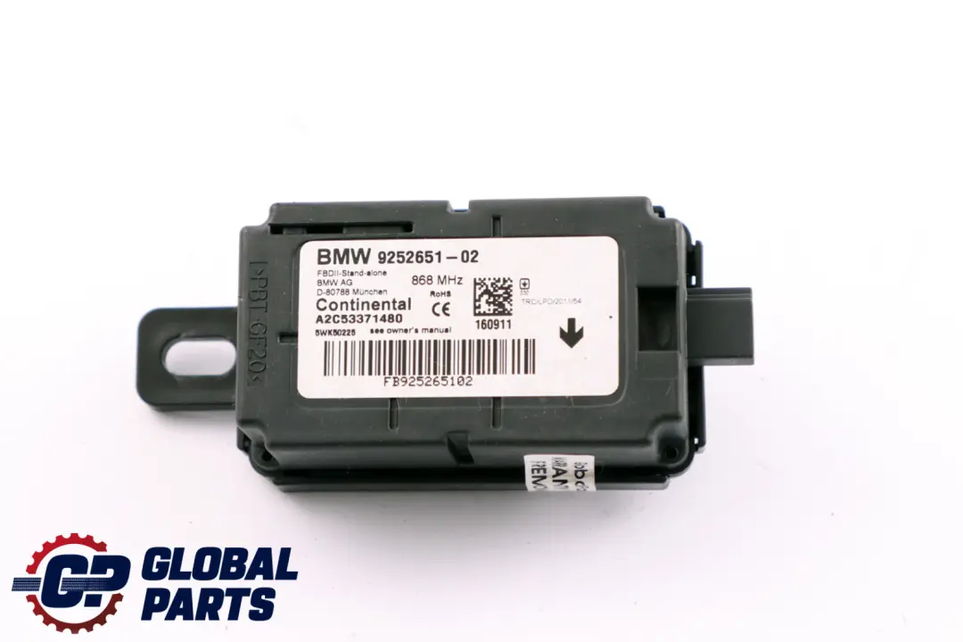 Radio Remote Control Receiver 868 MHZ BMW 1 2 3 Series F20 F21 F22 F30 - SKU 9252651 - Part number 9252651